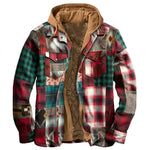 Simon Hooded Patchwork Flannel Jacket