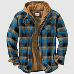 Simon Hooded Patchwork Flannel Jacket