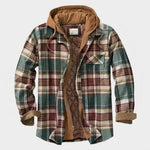 Simon Hooded Patchwork Flannel Jacket