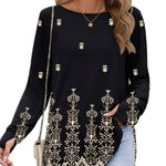 Leonie Mandala Print Tunic with 3/4 Sleeves