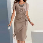 Ursula Fitted Cocktail Dress with Side Ruffles