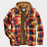 Simon Hooded Patchwork Flannel Jacket