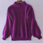 Emilia Soft Fuzzy High-Neck Winter Sweater