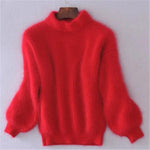 Emilia Soft Fuzzy High-Neck Winter Sweater