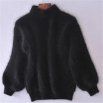 Emilia Soft Fuzzy High-Neck Winter Sweater