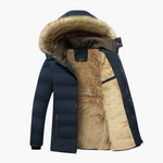 Karl Rugged Hooded Winter Jacket with Faux Fur Lining