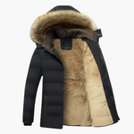 Karl Rugged Hooded Winter Jacket with Faux Fur Lining