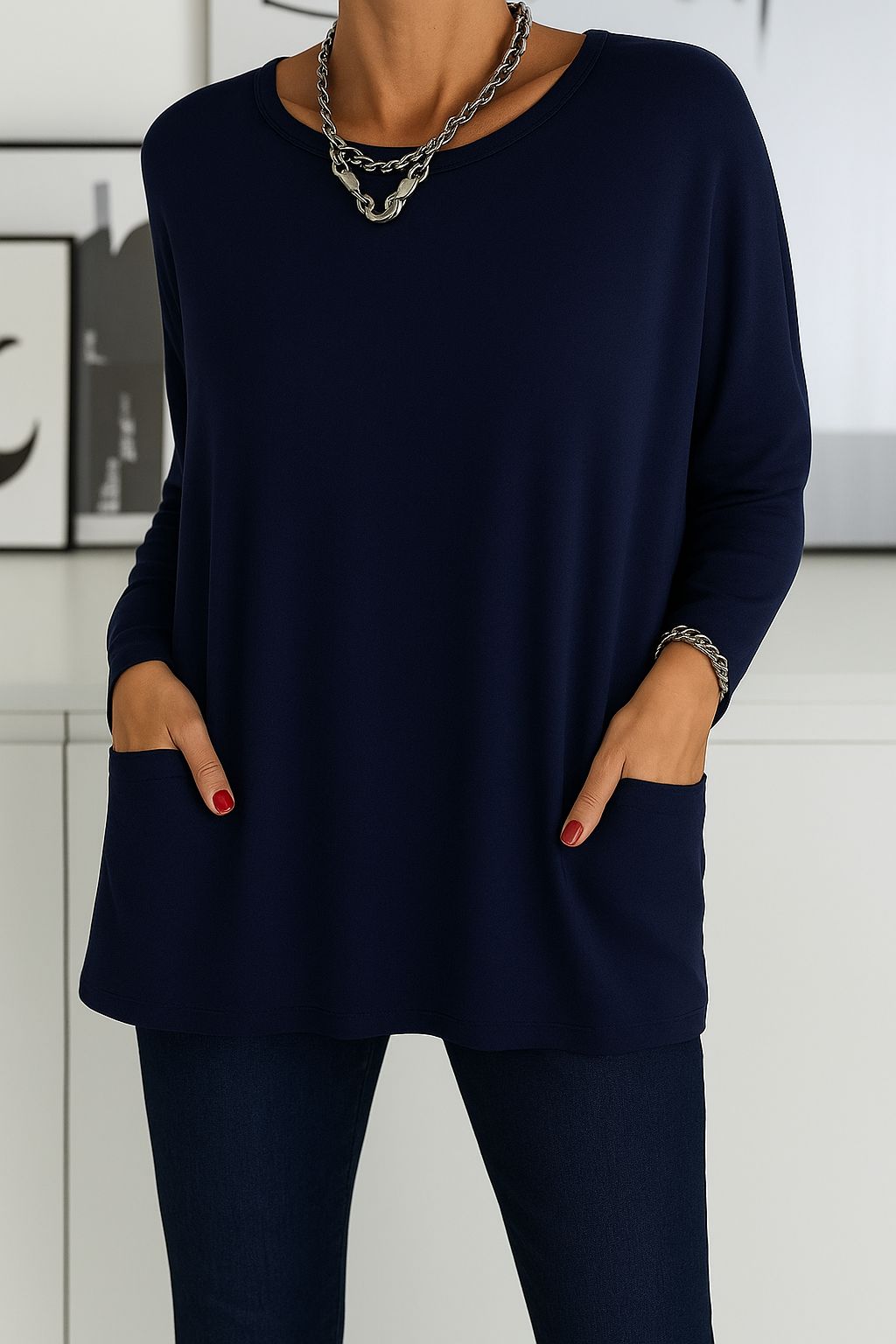 Selina Relaxed Long-Sleeve Top
