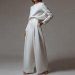 Anja Long-Sleeve Crop Top Trouser Set