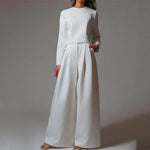 Anja Long-Sleeve Crop Top Trouser Set