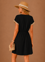 Women’s Crochet Trim Mini Dress – Boho Summer Holiday | Areleon