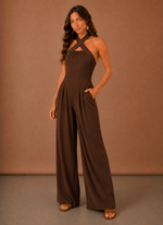 Women’s Halter Wide Leg Jumpsuit – Elegant Summer Occasion | Areleon