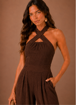 Women’s Halter Wide Leg Jumpsuit – Elegant Summer Occasion | Areleon