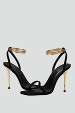 Laura Strappy High-Heel Ankle-Strap Sandals