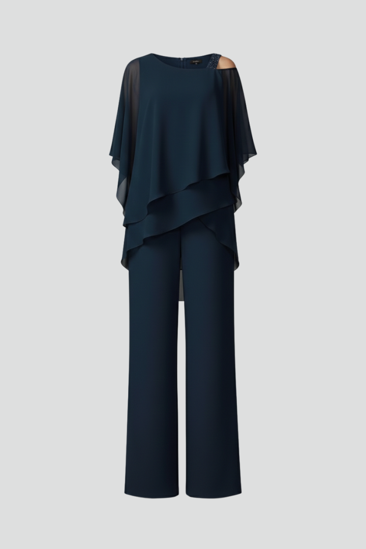 Jana Cold-Shoulder Wide-Leg Jumpsuit