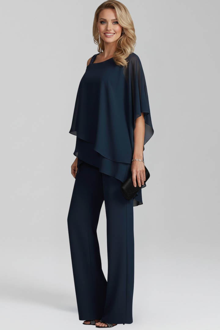Jana Cold-Shoulder Wide-Leg Jumpsuit