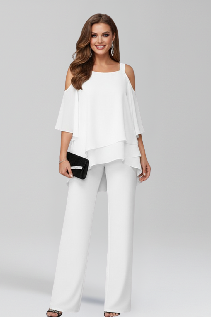 Jana Cold-Shoulder Wide-Leg Jumpsuit