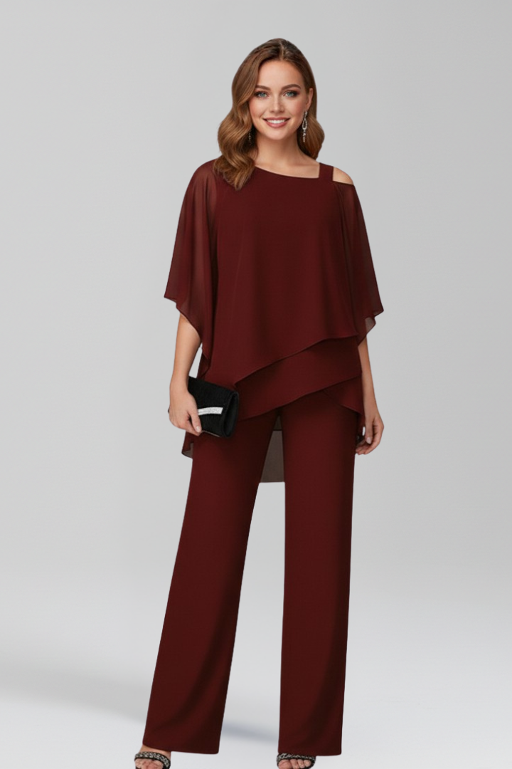 Jana Cold-Shoulder Wide-Leg Jumpsuit