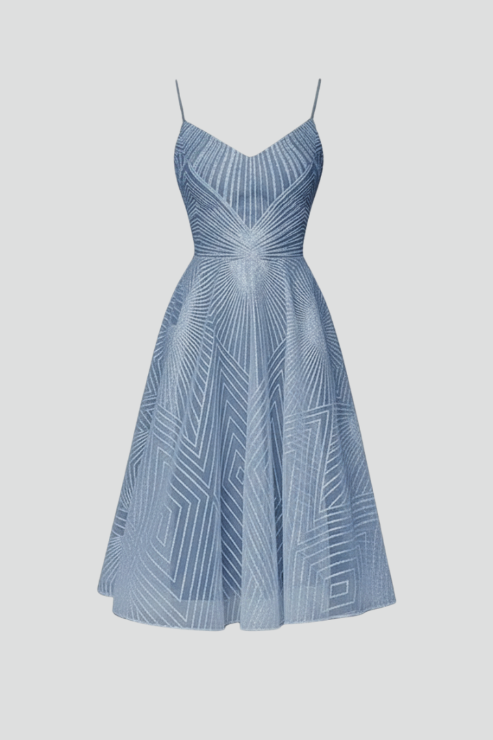 Katharina Spaghetti Strap A-Line Midi Dress