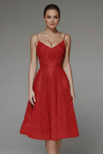Katharina Spaghetti Strap A-Line Midi Dress