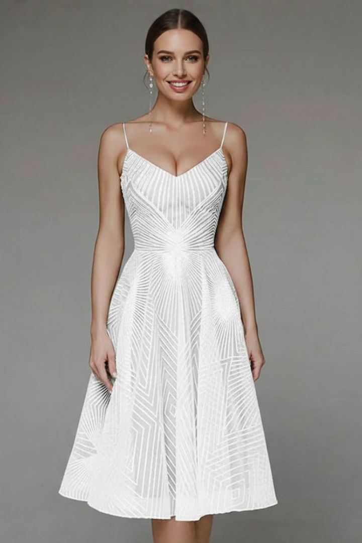 Katharina Spaghetti Strap A-Line Midi Dress