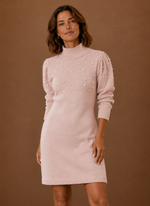 Women’s Pearl Knit Sweater Dress with High Neck | Areleon