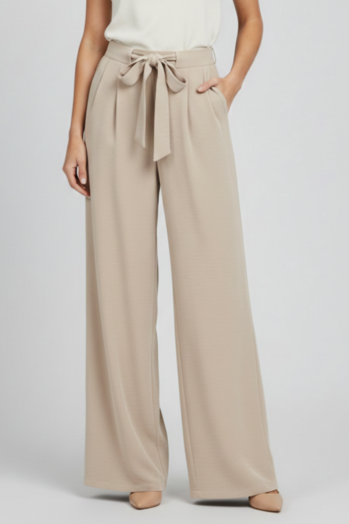 Karin Drawstring Wide-Leg Palazzo Pants