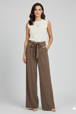 Karin Drawstring Wide-Leg Palazzo Pants