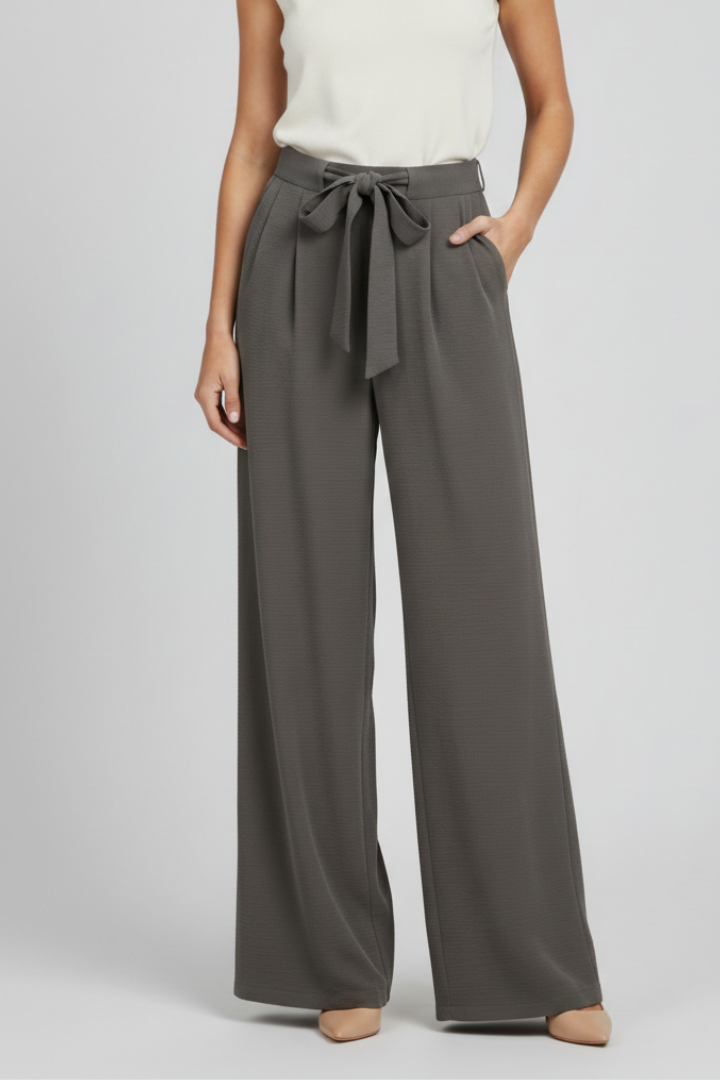 Karin Drawstring Wide-Leg Palazzo Pants