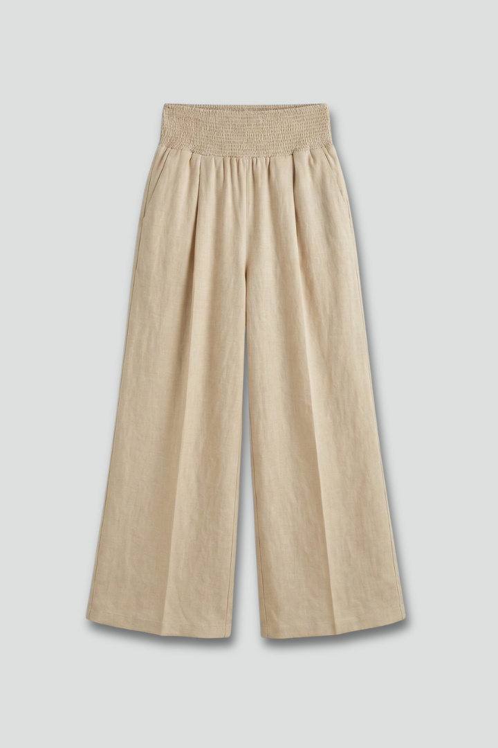 Carolin High-Waist Pleated Palazzo Pants