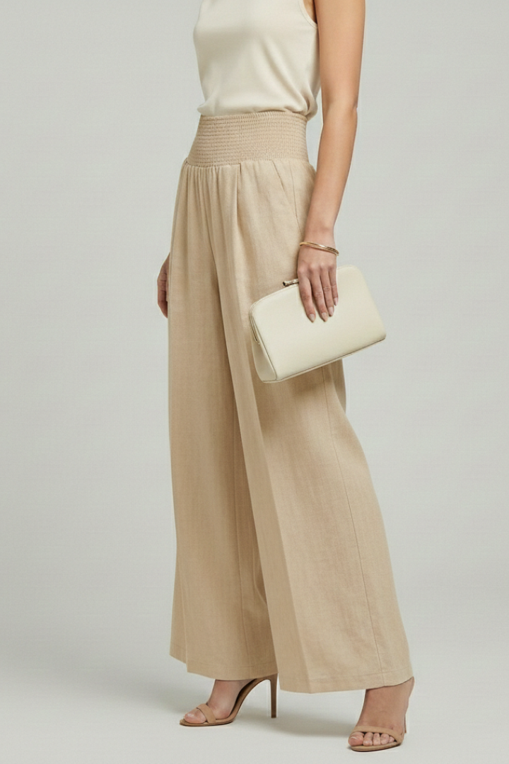 Carolin High-Waist Pleated Palazzo Pants