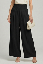 Carolin High-Waist Pleated Palazzo Pants