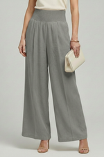 Carolin High-Waist Pleated Palazzo Pants