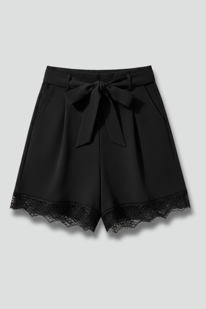 Emma Tie-Waist Trim Shorts