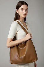 Jacqueline Classic Faux Leather Tote Bag