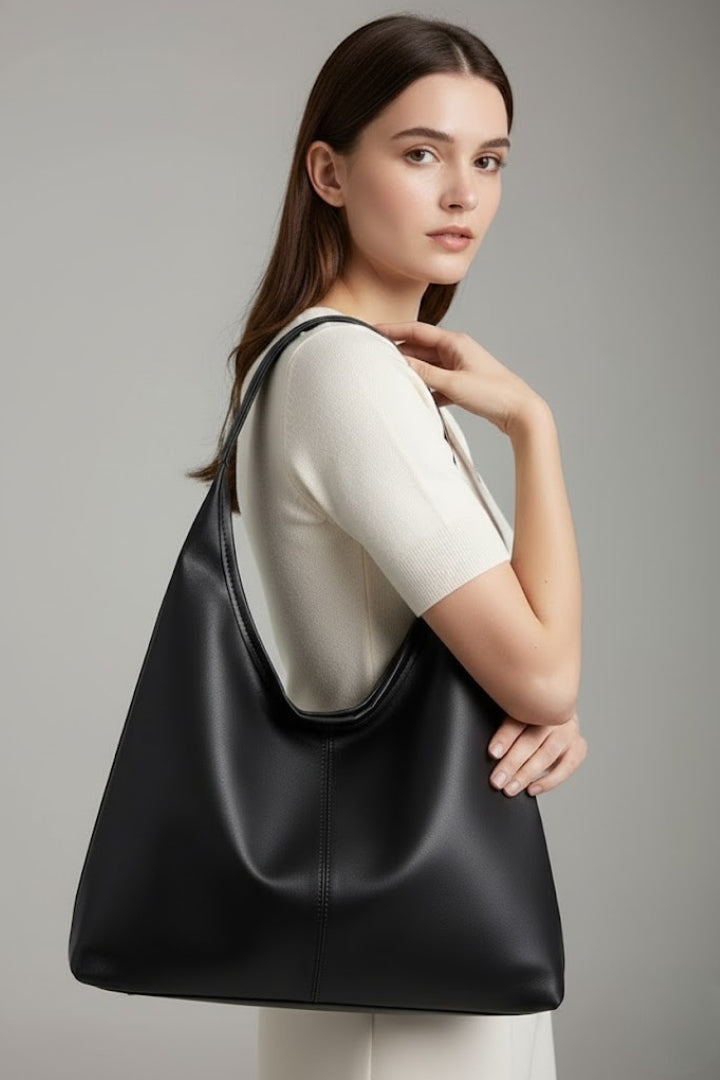 Jacqueline Classic Faux Leather Tote Bag