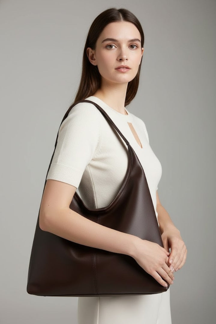 Jacqueline Classic Faux Leather Tote Bag