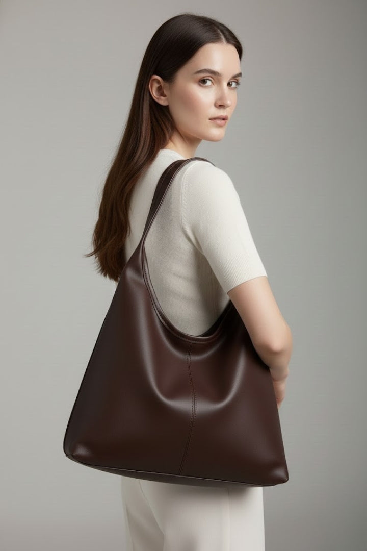 Jacqueline Classic Faux Leather Tote Bag