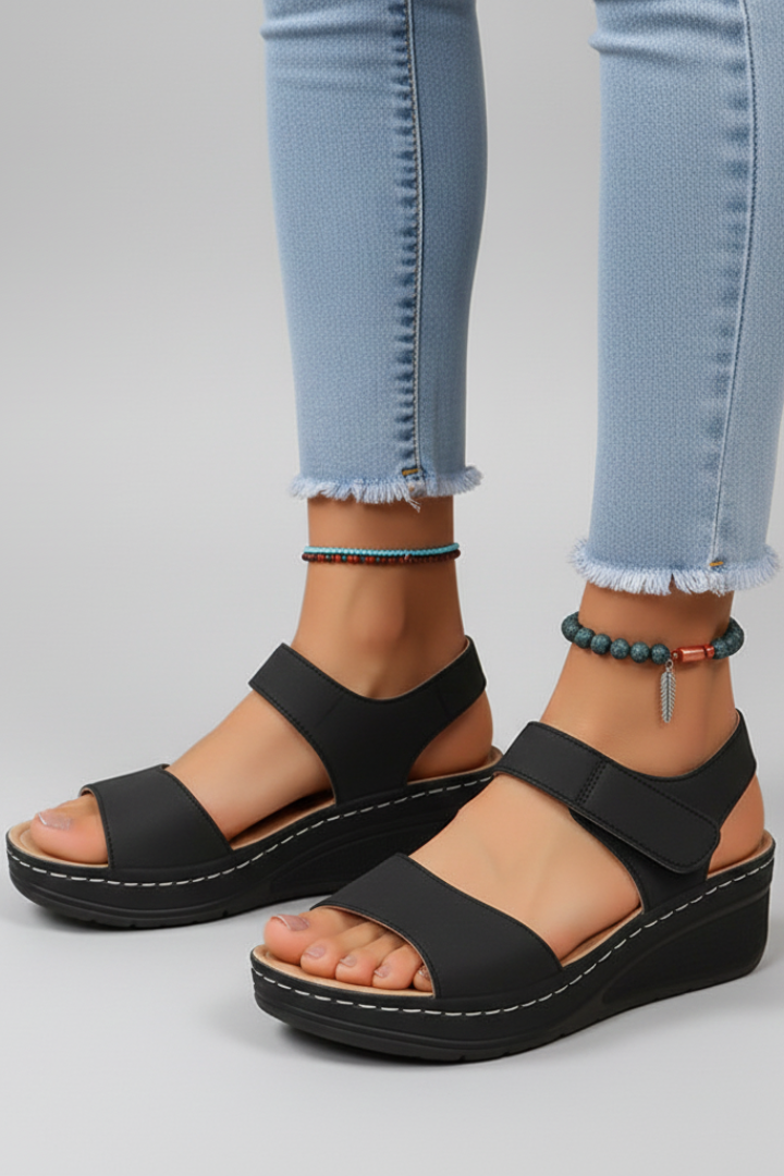 Angela Toe-Loop Wedge Sandals