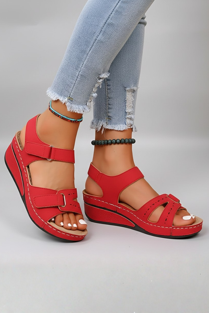 Angela Toe-Loop Wedge Sandals