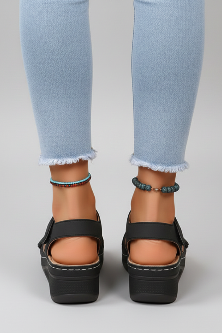 Angela Toe-Loop Wedge Sandals