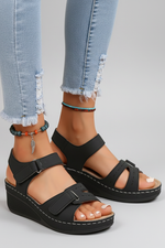 Angela Toe-Loop Wedge Sandals