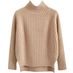 Beatrice Ribbed High-Neck Winter Sweater