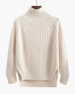 Beatrice Ribbed High-Neck Winter Sweater