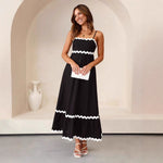 Helga A-Line Maxi Dress with Spaghetti Straps