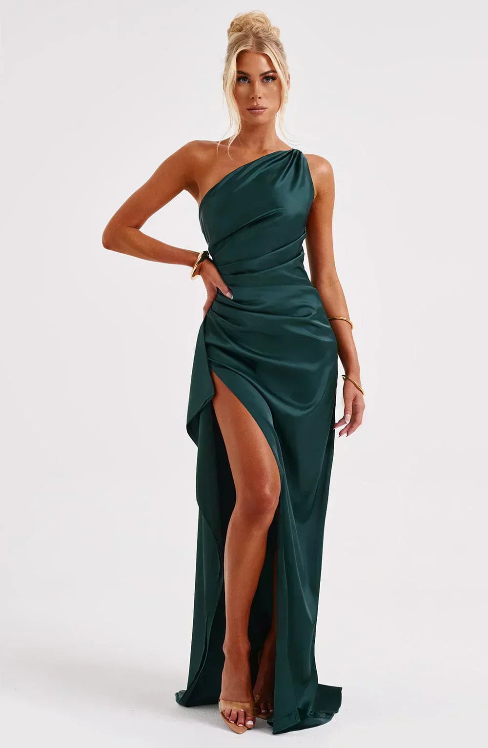 Petra One-Shoulder Slit Maxi Dress