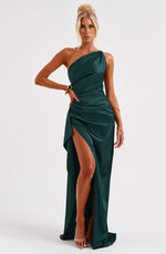 Petra One-Shoulder Slit Maxi Dress