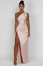 Petra One-Shoulder Slit Maxi Dress