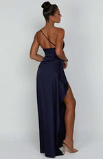 Petra One-Shoulder Slit Maxi Dress
