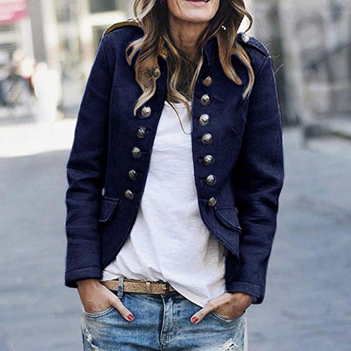 Bettina Casual Cropped Button-Front Jacket